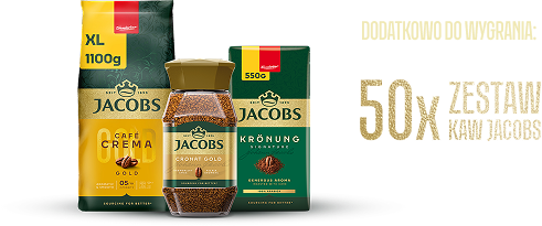 Dodatkowo do wygrania - 50x zestaw kaw Jacobs