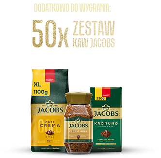Dodatkowo do wygrania - 50x zestaw kaw Jacobs
